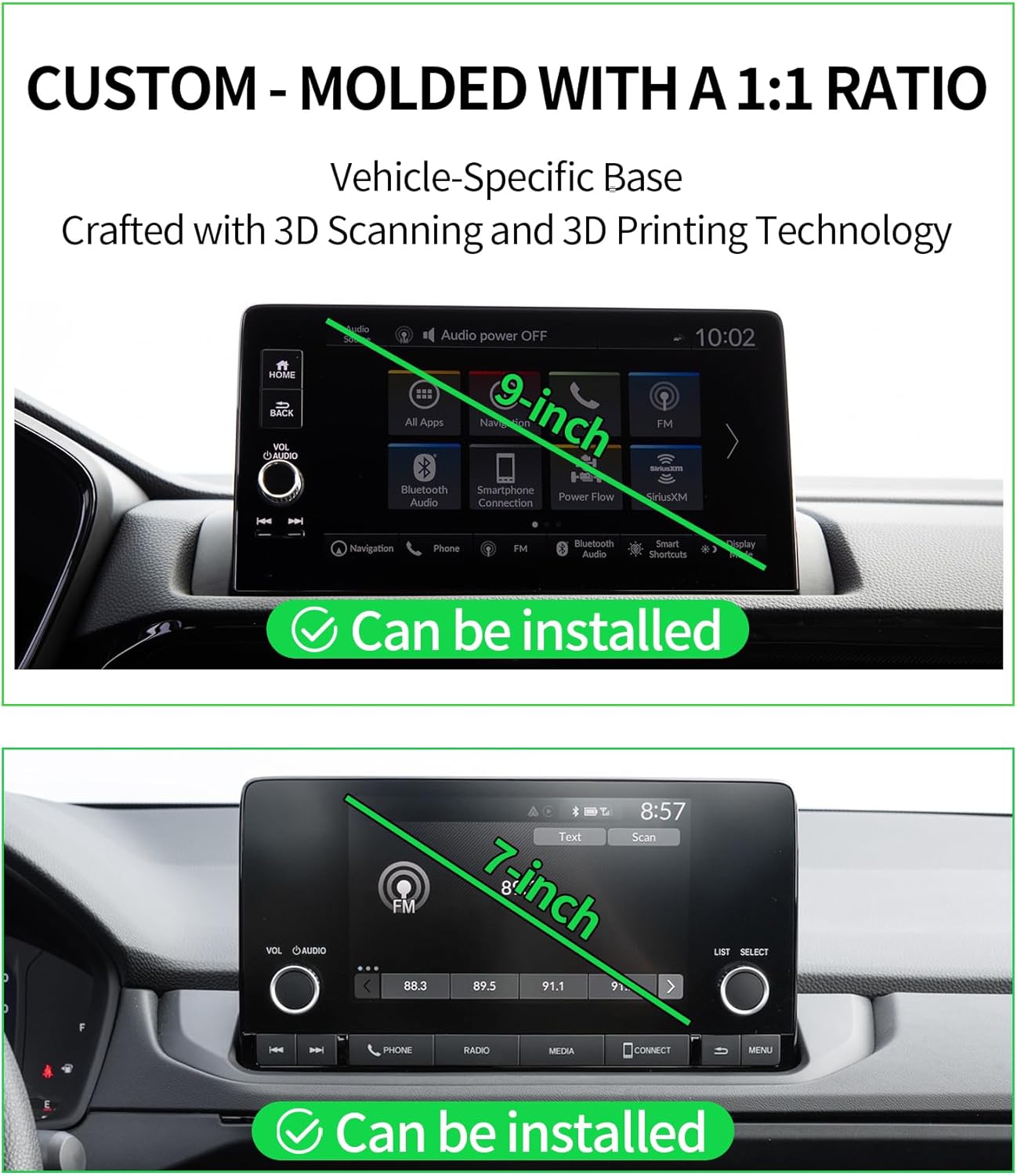 MaserWeller Car Phone Holder for Honda HR-V HRV 2023-2026 Accessories/CR-V CRV 2023 2024 2025 2026 Accessories 7/9-inch Screen Fixed Clip,Phone Mount Compatible with MagSafe, 360° Cell Phone Holder