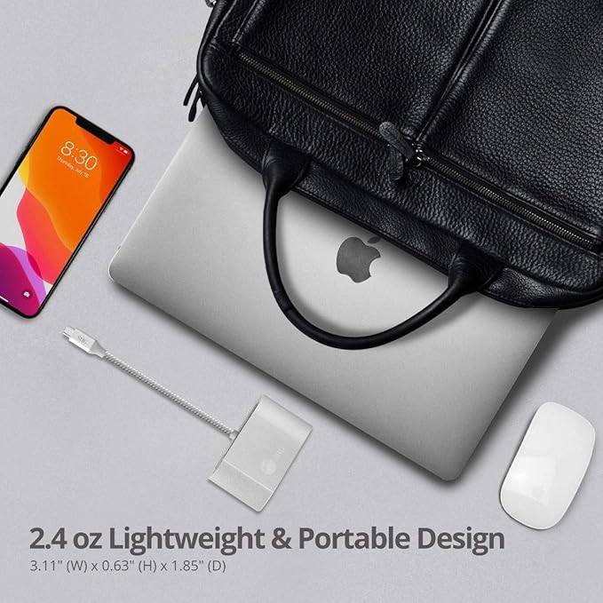 SIIG USB-C Hub with 4K 30hz HDMI, 85W Laptop Charging, and 3X USB 3.1 Gen 1 Type A Ports - 5-in-1 Video Adapter Docking Station - for MacBook Pro, Surface Pro 6/7 and USB-C Laptops (JU-H30612-S2)