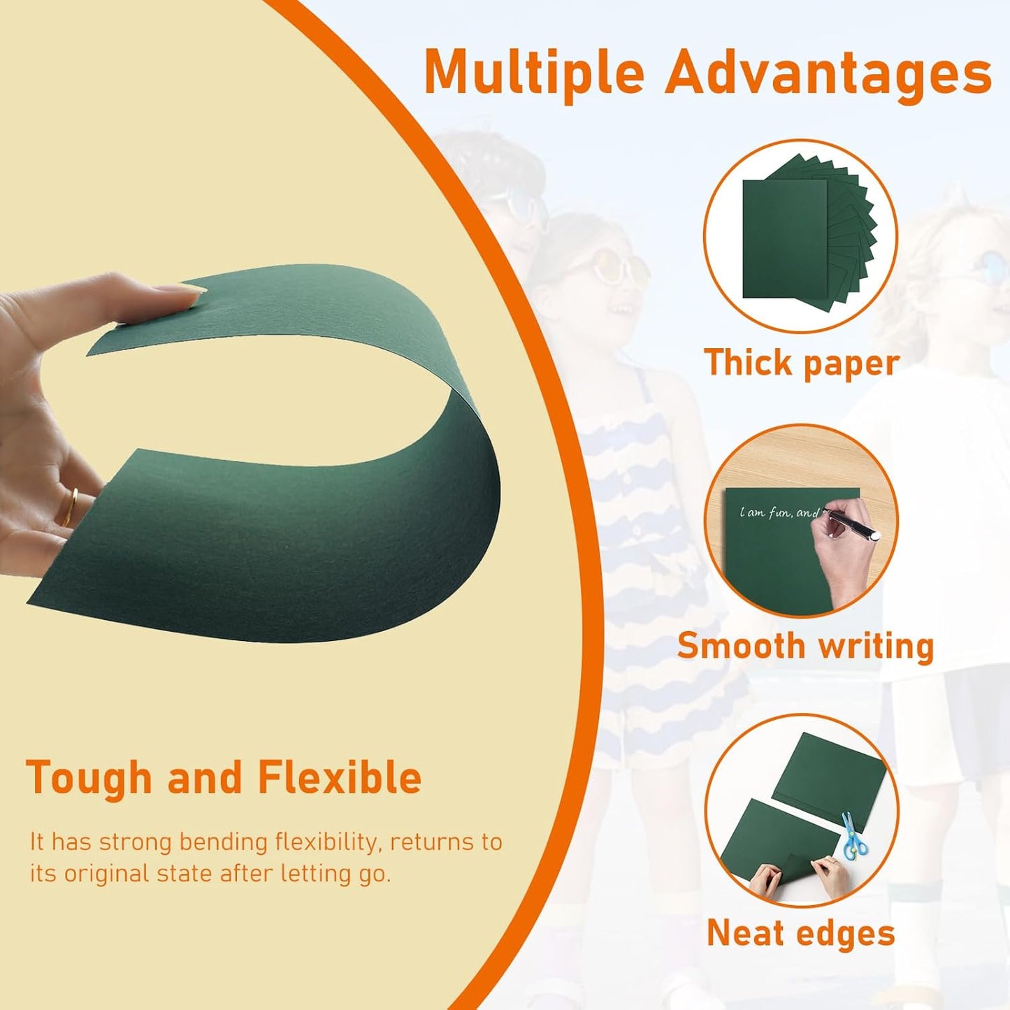 100 Sheets Dark Green Cardstock 8.5 x 11 Scrapbook Paper, 92lb Heavyweight Certificate Paper Card Stock for DIY Making Cards, School Crafting, Greeting Cards, Christmas