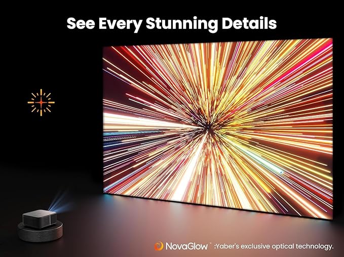 K3 Smart Projector with GTV, 30W Speaker Sound by JBL, Dolby Audio, Home/Outdoor Movie Projector with WiFi6 and Bluetooth, Auto Screen Adaptation,Netflix 7000+app