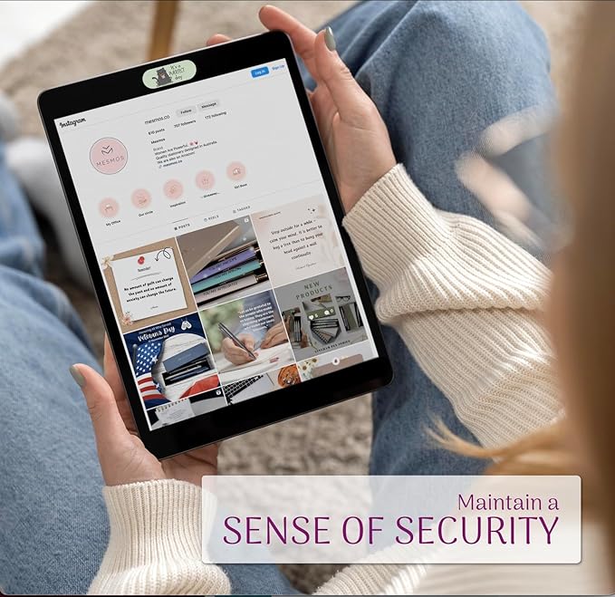 MESMOS Webcam Cover Slide, Cat Lovers Gifts for Women, Cat Lover Themed Thing, Mom Gifts for Women, Laptop Camera Cover Slide Cute (Large)