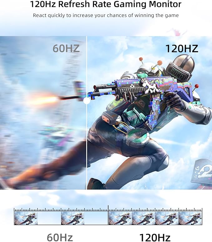 UPERFECT Portable Monitor 18.5 inch 120Hz 100% sRGB 1080P Portable Laptop Display w/Smart Cover, VESA & Speakers, Frameless IPS HDR Gaming Monitor USB-C HDMI Travel Second Monitor