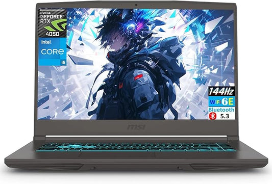 msi Thin 15 Gaming Laptop, 15.6" FHD IPS 144Hz, Intel 8-core i5-13420H, NVIDIA GeForce RTX 3050, 16GB RAM, 1TB SSD, Backlit Keyboard, WiFi 6E, Bluetooth, Gray, Windows 11, EAT Laptop Foldable Stand