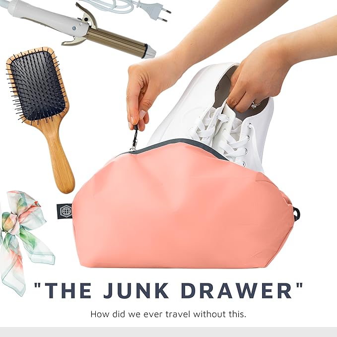 Large Compression Packing Cubes for Travel-Packing Cube Luggage Organizers 7 Piece Set for Checked Luggage-Ultralight, Expandable/Compression Bags by TRIPPED Travel Gear (Dusty Rose)