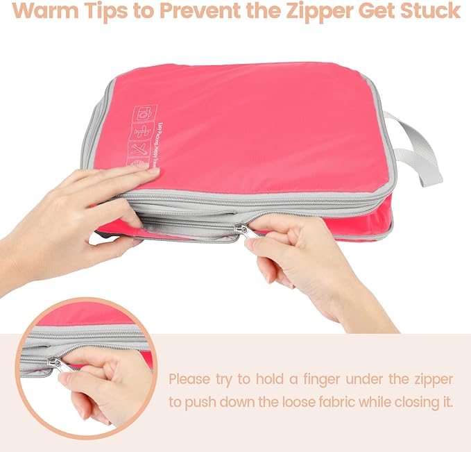 Cambond Compression Packing Cubes for Travel Women - Travel Bags Luggage Organizers Travel Essentials Compression Cubes for Travel Carry on Suitcases Organizer