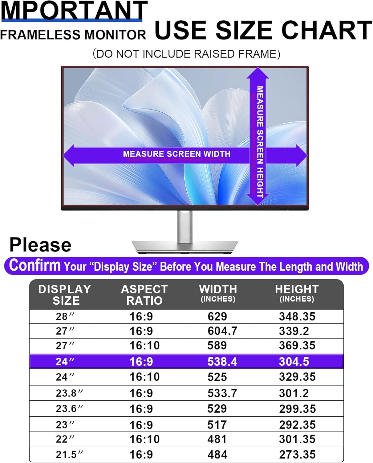 FILMEXT [2 Pack Removable 24 Inch Computer Privacy Screen Filter for 16:9 All-in-One Desktop/Frameless Monitor - Blue Light UV Blocking Privacy Shield for Thin Bezel Computer