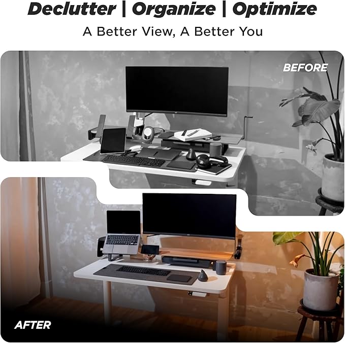 Moodular Add-ons Storage Tray [Accessory Only - Requires Moodular Wooden Monitor Stand Slide Rails for Use] Black MSA-TR