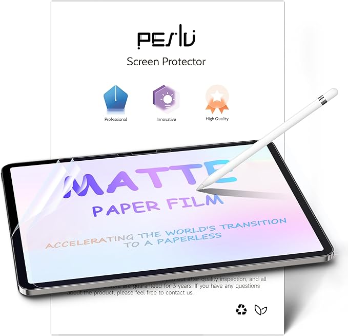 2 Pack Like Paper Screen Protector for iPad Pro 13 Inch 7th (2024, M4), Matte Anti Glare PET Film/Blue Light Filter Eye Protection Cover/Drawing & Writing Feel Like on Paper