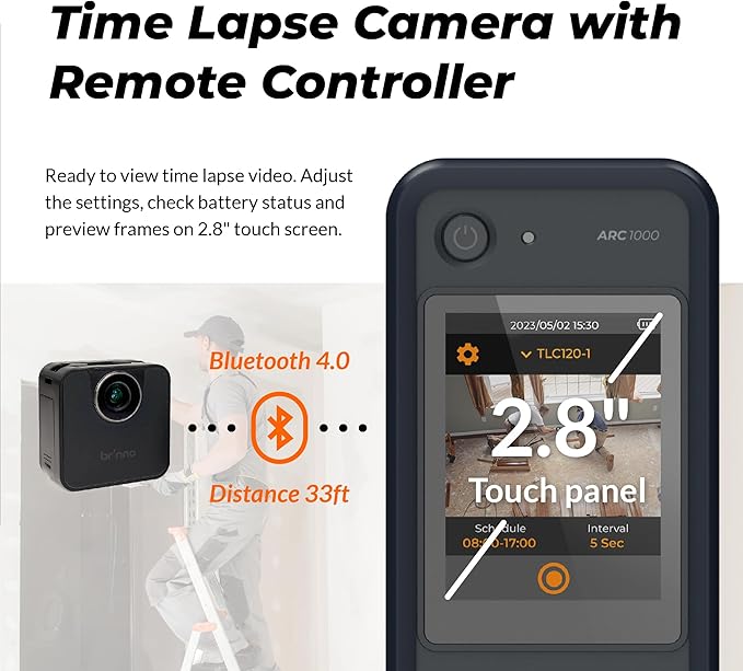 Brinno BCC200-BLE Time Lapse Camera Bundle : 1 X ARC100 + 2 X TLC200PRO-BLE