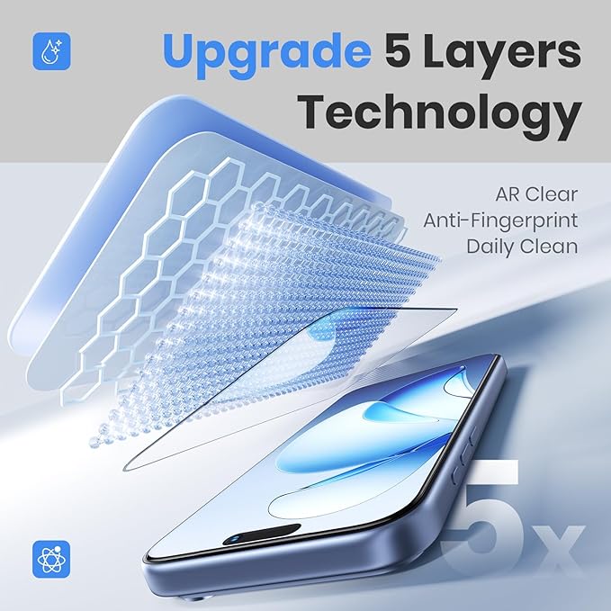 WSKEN for iPhone 17 Pro Max Screen Protector - AR Original Visual, [100% Anti Reflection] Shatterproof Screen Protector 17 Pro Max Anti Glare Tempered Glass with Zero Bubble Installation Box, 2 PCS