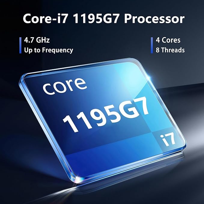 2025 Gaming Laptop i7 1195G7(Beat Core i7-1165G7/i7-1185G7), 15.6" Laptop Computer, 32GB 1TB SSD FHD 1920 * 1080 Display, Fingerprint Unlock Backlit Keyboard RJ45 HDMI 180 Angle Opening Gamer Laptops