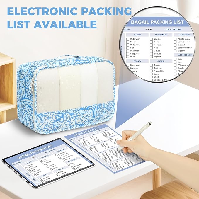 BAGAIL 9 Set Packing Cubes Luggage Packing Organizers for Travel Accessories