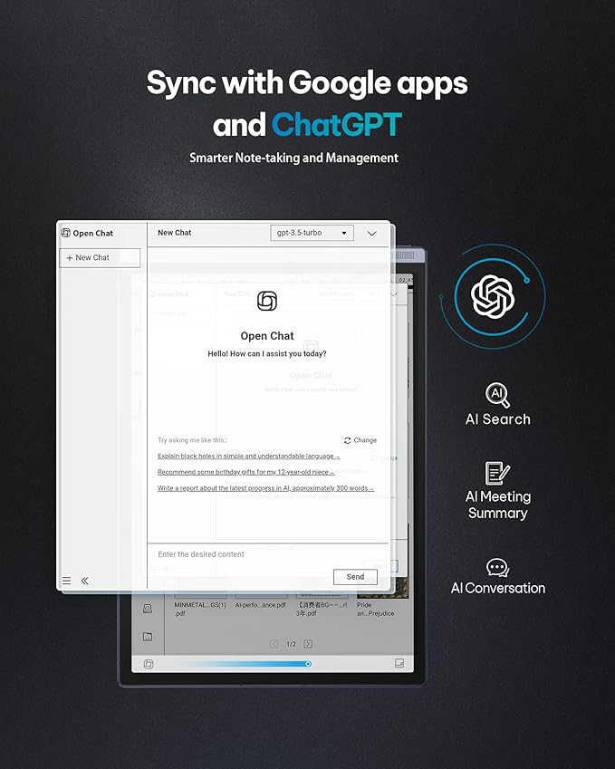 iFLYTEK AINOTE Air 2 AI Paper Tablet Writing Tablet, 8.2-inch Digital Notebook with Pen, Voice-to-Text Transcription, Multi-Languages Chatgpt Support