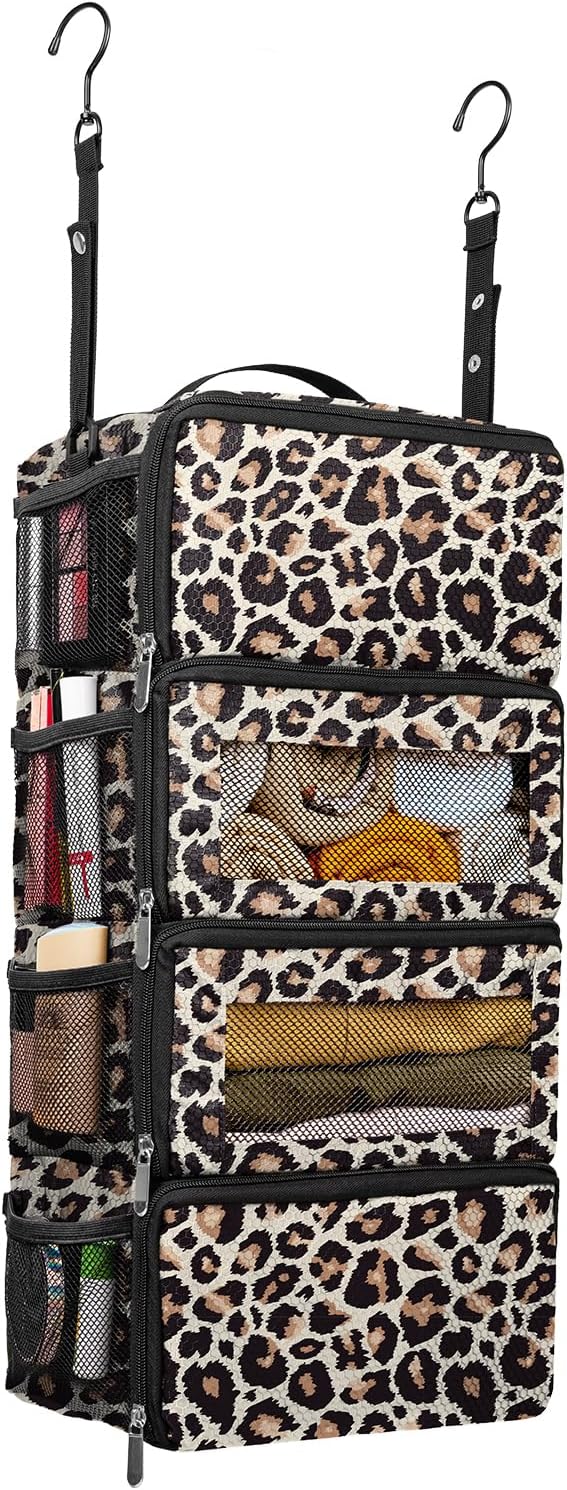 Suitcase Organizer, Travel Luggage Organizer Hanging Shelves Packing Cube Closet/Collapsible Portable Travel Organizer for Carry-on