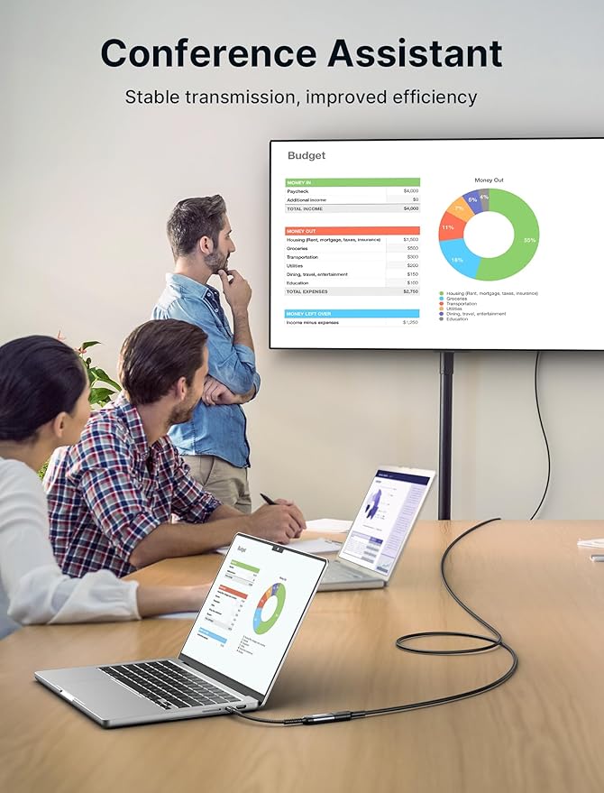 JSAUX USB C to HDMI Adapter 2Pack, 4K USB Type C to HDMI Female Adapter [for Thunderbolt 3] Compatible with iPhone 16 Pro Max/15, MacBook Pro/Air, Surface, Galaxy S21 S20 Ultra, Dell XPS -Grey