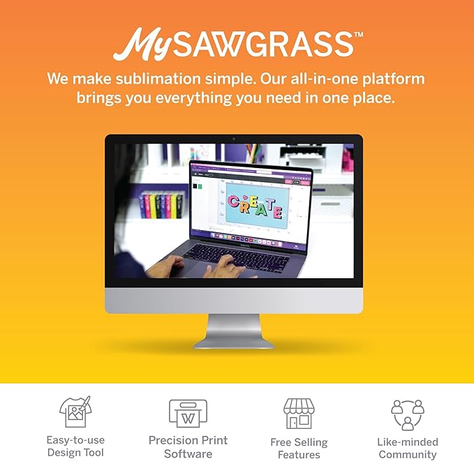 Sawgrass SG1000 Sublimation Printer Bundle | Professional Dye-Sublimation Printer with 31mL SubliJet UHD Inks & TruePix Paper | Prints Up to 11”x17” | Wi-Fi | Auto-Maintenance | Business-Ready