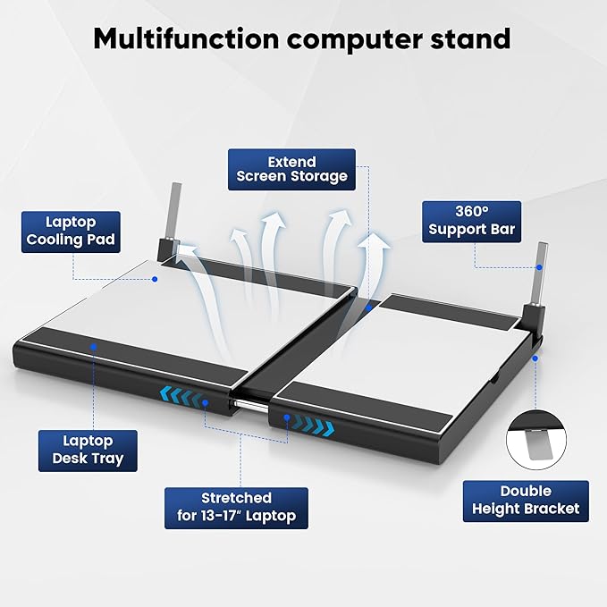 Laptop Screen Extender Portable Monitor, 14.2" 1080P FHD IPS Screen, Monitor Extender for Laptop, Fit for 13-17" Laptops, Plug & Play Compatiable with Wins/Mac/Android/Switch (Detachable 14")