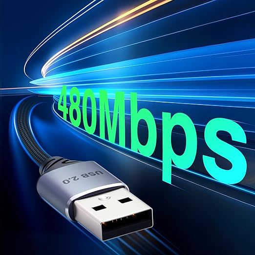 Duttek USB A Splitter 0.8FT/25cm, 1 to 3 USB Extension Cable, Type A Male to 3 Female Cable for Laptop, PC, Charging and 480Mbps Data Transfer