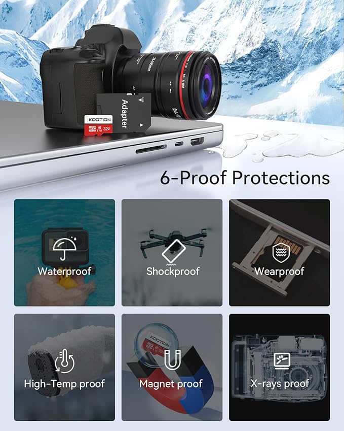 KOOTION 32GB Micro SD Card 2-Pack Class 10 Micro SDHC Card UHS-I Memory Card, High Speed TF Card, C10, U1, 32 GB