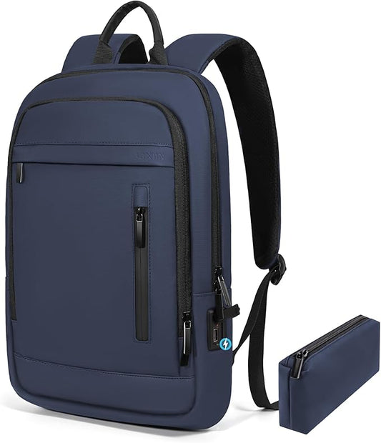 Business Backpack for Men Lightweight Laptop Backpack Anti-Theft Water Resistant Backpack for 15.6 Inch Computer (Classic, Blue)