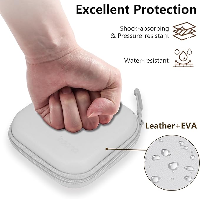 Charger Case for Macbook, Portable Tech Electronic Organizer Bag, Travel Storage Pouch for Laptop Accessories, MacBook Power Adapter, Charging Cords, USB, Power Bank (Light Grey, M)