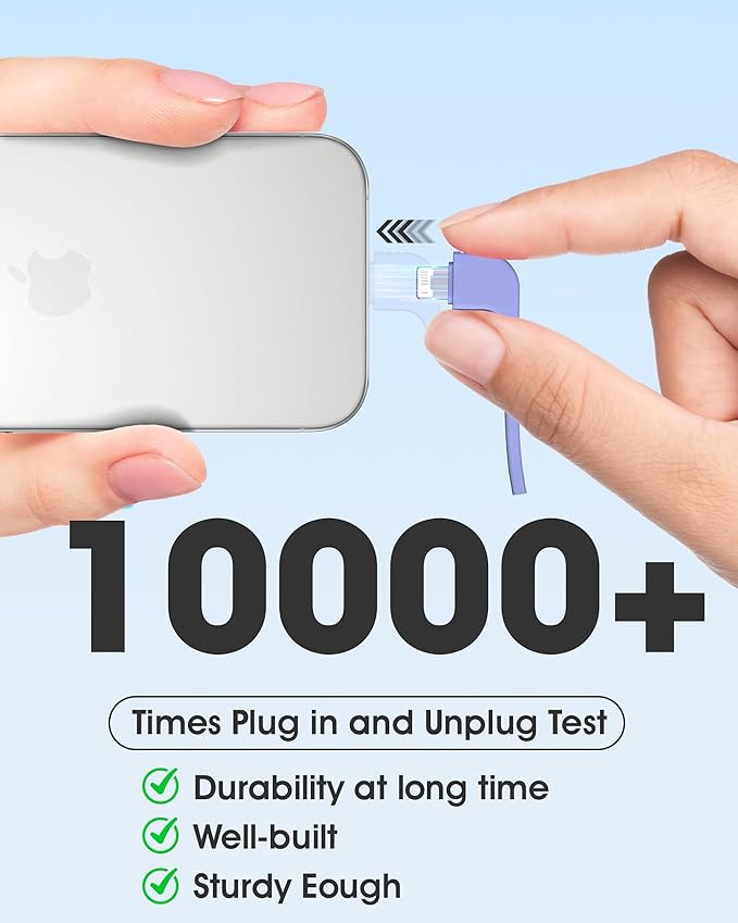 TG90° Portable Phone Charger Ultra Mini Power Bank with Built-in Foldable AC Wall Plug and Cables,5000mAh External Battery Pack Compatible with iPhone and Android Smart Devices