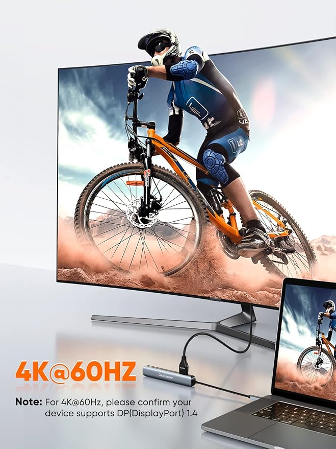 CableCreation 6-in-1 USB-C Hub/Multiport Adapter with 4K 60HZ HDMI, USB C Data Port, 1Gbps Ethernet, 100W Power Delivery, 2 USB 3.0 Port, for MacBook Pro Air M1, iPad Pro Air 2022-2018, XPS