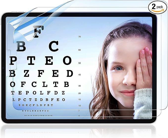 2pack Anti Blue Light Screen Protector Compatible with iPad Pro 12.9 Inch 2022/2021/2020/2018 (6th/5th/4th/3rd Generation), HD Clear Eye Protection Matte Anti Glare iPad 12.9 In Screen Film Cover