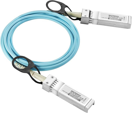 10G SFP+ AOC Cables SFP+ to SFP+ Active Optical Fiber Cable Compatible with Netgear,Cisco SFP-10G-AOC25M, Ubiquiti, 25-Meter
