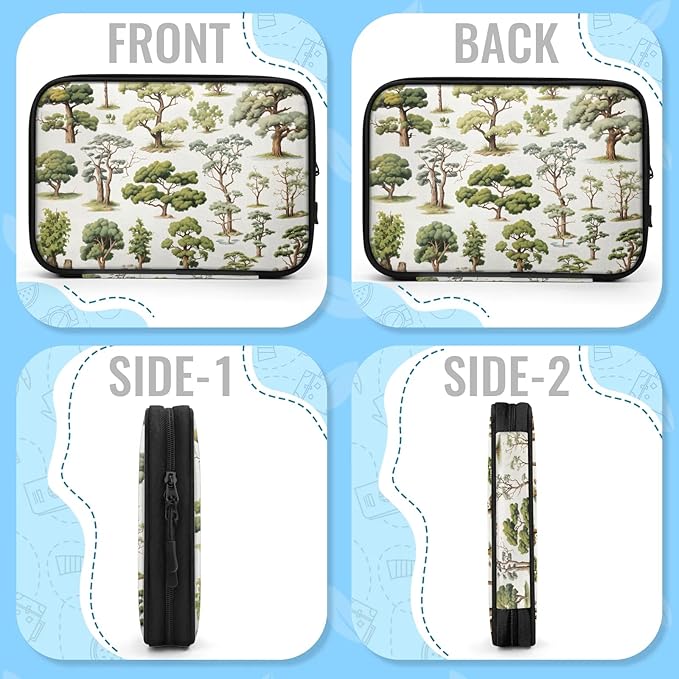 Trees Electronics Travel Organizer Case, Tech Accessories Cable Storage Bag for Cords, Charger, Phone, Hard Drive