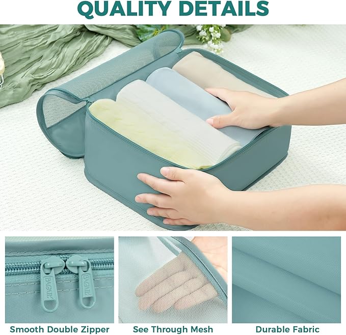 BAGAIL 9 Set Packing Cubes Luggage Packing Organizers for Travel Accessories