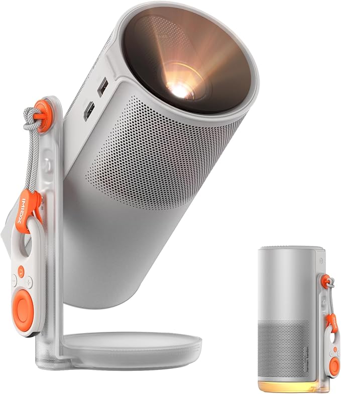 XGIMI MoGo 4 2025 NEW Portable Projector, Google TV with Licensed Netflix, 360° Adjustable Stand, 2.5 Hours of Playtime, 2 x 6W Harman Kardon, Outdoor Projector, Wifi, Bluetooth, Include Sunset Filter