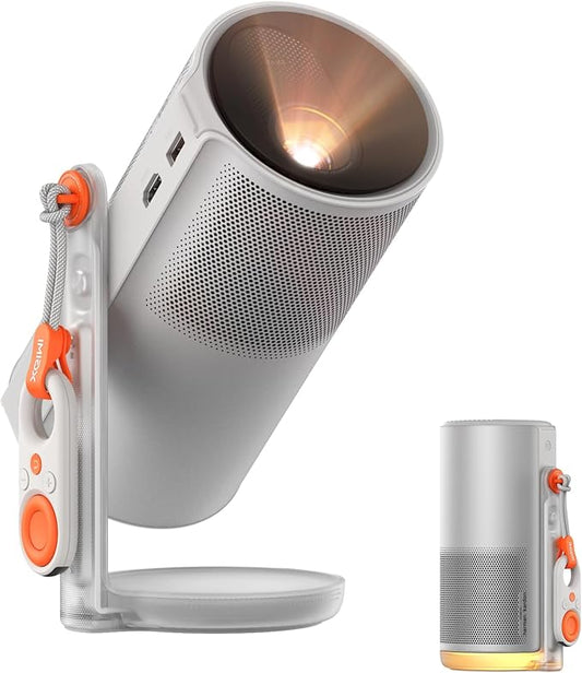 XGIMI MoGo 4 2025 NEW Portable Projector, Google TV with Licensed Netflix, 360° Adjustable Stand, 2.5 Hours of Playtime, 2 x 6W Harman Kardon, Outdoor Projector, Wifi, Bluetooth, Include Sunset Filter