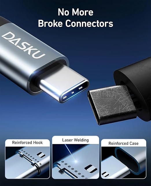 USB C to USB C Cable 15FT 100W Extra Long USB-C Charger Cable Braided Type C Fast Charging Cord Compatible with iPhone 17/16/15/Pro/Plus/Pro Max/Samsung Galaxy S23/LG/Switch