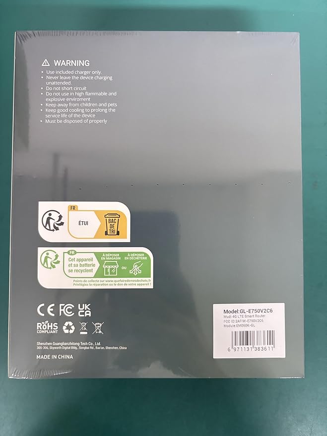 GL.iNet GL-E750V2 (MUDI) 4G LTE Portable Wi-Fi Hotspot for Travel | Mobile Hotspot Device, OpenWrt, OpenVPN, WireGuard, 7000mAh, Global Version