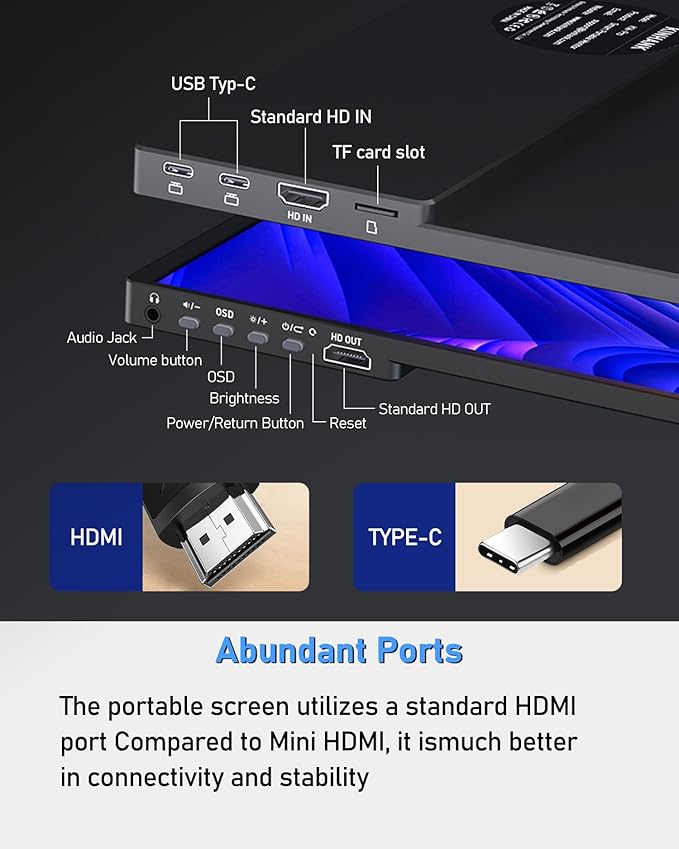 16" Smart Portable Monitor with Google TV OS, 2.5K QHD (2560x1600) 144Hz Display, 500 Nits Brightness, 100% sRGB, Wi-Fi/Bluetooth, USB-C/HDMI External Screen for Laptop/PC/Gaming Console