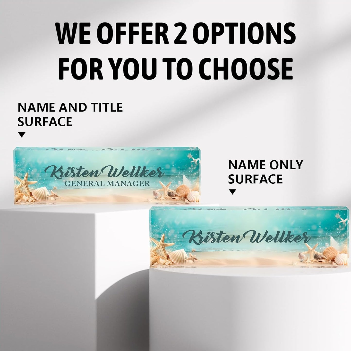 Desk Name Plate Personalized, Name Plate for Desk, Custom Office Desk Decor Office Gifts for Women Men, Acrylic Desk Accessories Employee Appreciation Gifts for Boss, Manager, Teacher, Nurse