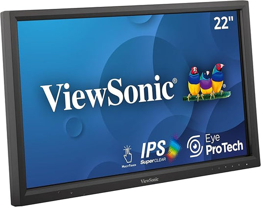 ViewSonic TD2223 22 Inch 1080p 10-Point Multi IR Touch Screen Monitor with Eye Care HDMI, VGA, DVI and USB Hub