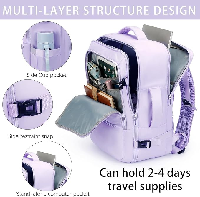 Sowaovut Travel Laptop Backpack, Extra Large High School College Backpacks Flight Approved Daypack, Business Bag Fit 17.3 inch Laptop