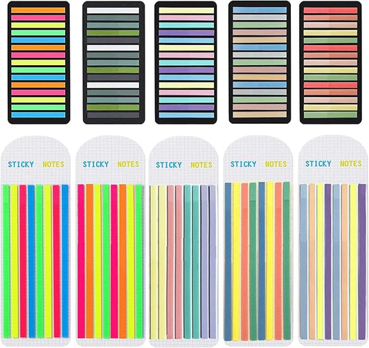 Potanro Sticky Tabs 2300 Pcs Translucent Sticky Tabs 10 Sheets Highlighter Book Tape Long Highlighting Sticky Tabs for Annotating Books, Aesthetic Office Suppliesbook for Annotating Books