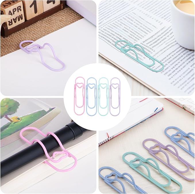 12 Pcs Macaron Color Metal Pen Clips, Stainless Steel Pastel Pen Holders for Office Organization, Students, Teachers, Journals, Notebooks, Planners, Clipboards, Sketchbooks, Diaries and Documents