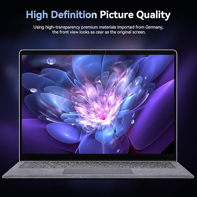 Privacy Filter Compatible with 13.5 Inch Surface Laptop 5/4/3/2/1,Easy On/Off Removable Anti-Glare Blue Light Laptop Privacy Screen Black Security Private