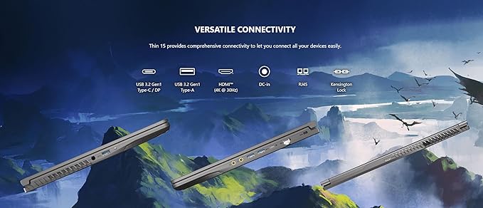 msi Thin 15.6 inch FHD 144Hz Gaming Laptop-Intel Core i5-13420H-NVIDIA GeForce RTX 3050 -Window 11 Home-W/Mouse pad (64GB RAM | 4TB PCIe SSD)