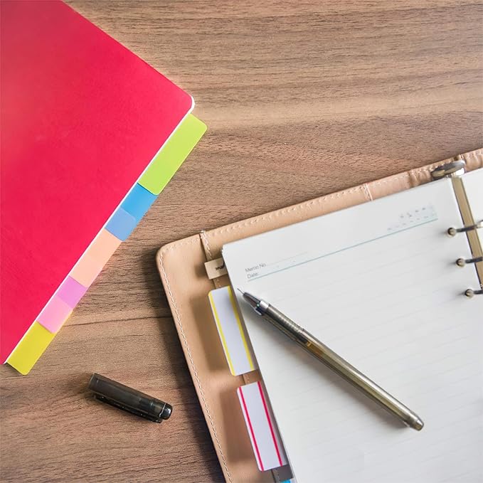 KICNIC Sticky Tabs 480 Pcs, Adhesive Book Tabs, Removable Page Markers, 1 Inch, 2 Inch Annotation Tabs, Labels for Books, Notebooks, Files, Binders, Bible,Flags for Office and School Use(10 Colors)