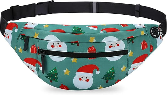 MAXTOP Large Crossbody Fanny Pack with 4-Zipper Pockets,Gifts for Enjoy Sports Festival Workout Traveling Running Casual Hands-Free Wallets Waist Pack Phone Bag Carrying All Phones