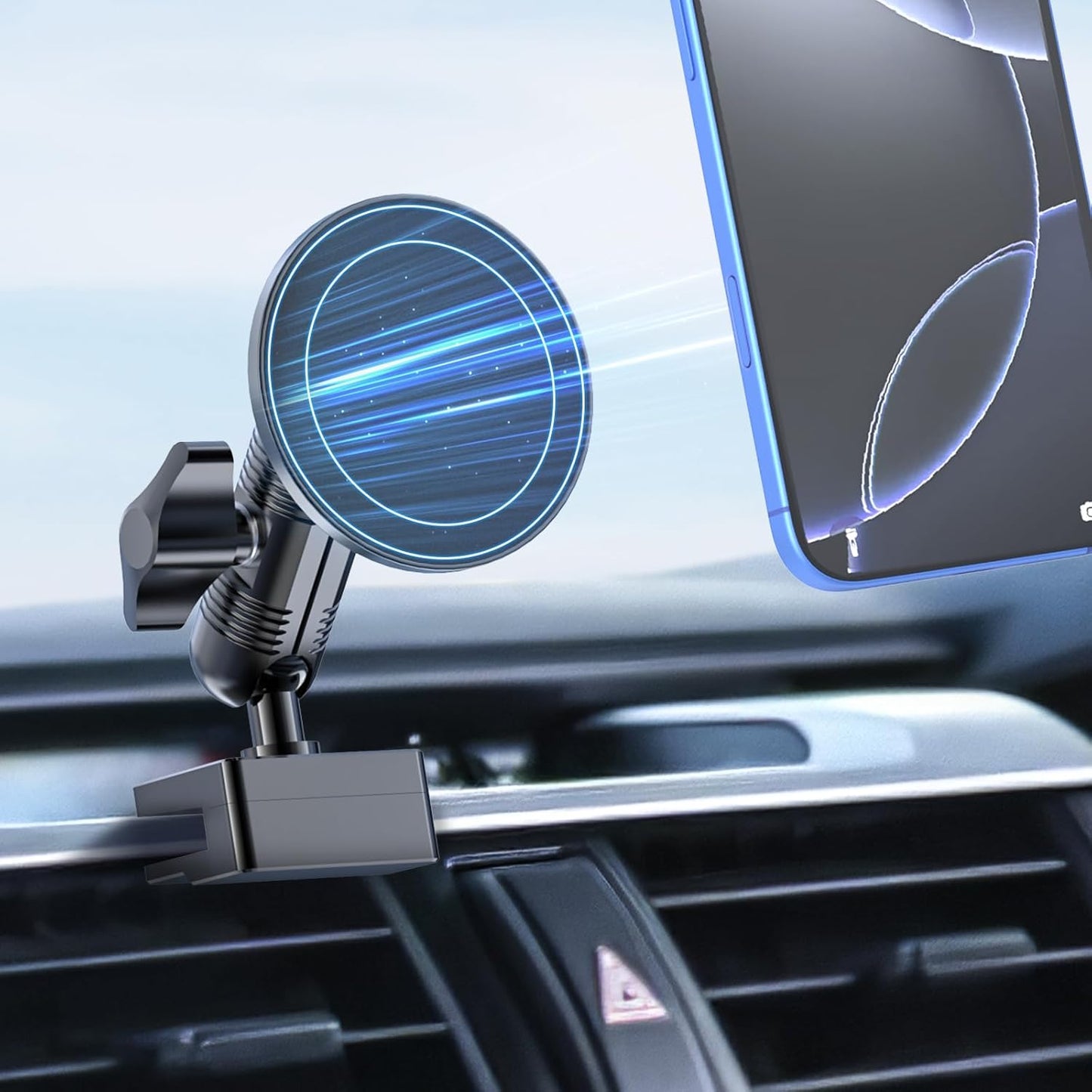 Metal Ultra Magnetic Phone Mount for Toyota 4Runner 2024 2023 2022 2021 2020-2010 5th Gen 4runner Accessories Dash Cell Phone Holder Adjustable Phone Stand Fit for All Smartphone for MagSafe