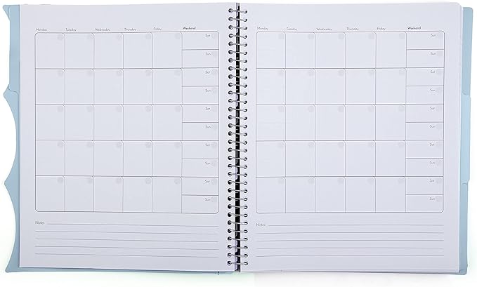 Mintra Office Durable PREMIUM Spiral Notebook (Arctic Ice, 3 Subject (8.5in x 11in))