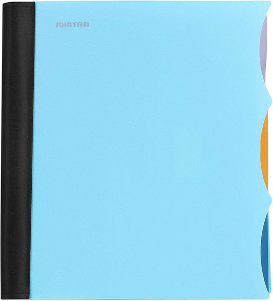 Mintra Office Durable PREMIUM Spiral Notebook, ((Teal, 3 Subject, 8.5in x 11in)), Fabric Covered Coils, No Snags, Removable Adjustable Pocket Dividers, Ruler, Organization, Customizable