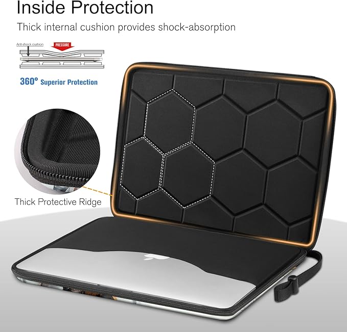 FINPAC Hard Laptop Sleeve Case for 13 inch MacBook Air M4 M3 M2 M1 2025 2024, 14 inch MacBook Pro M4/M3/M2/M1 A2918 A2992 A2779 A2442, Waterproof Case for Dell, Surface Laptop, HP, Acer, Cloudy Marble