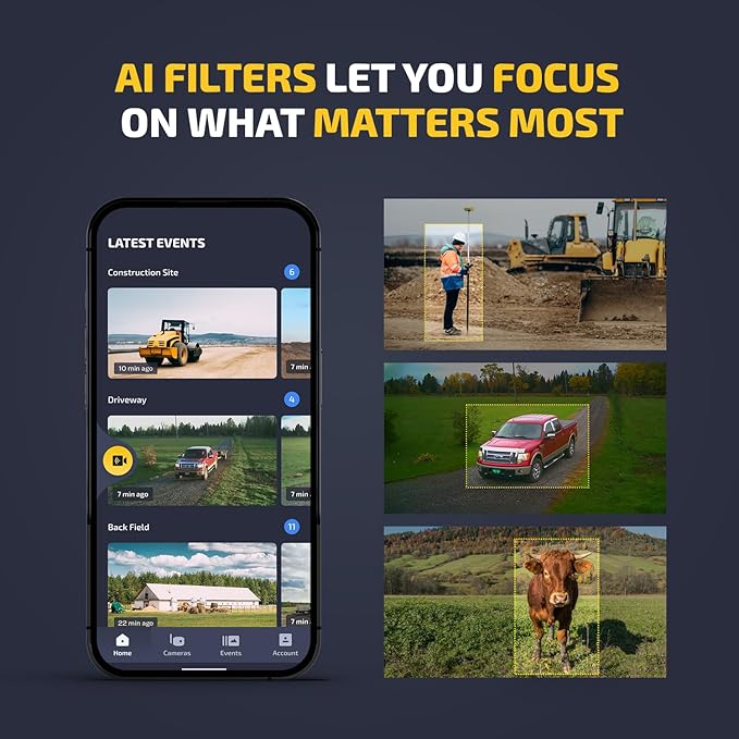 Vosker V150 Solar-Powered LTE Cellular Photo Security Outdoor Camera | Motion Activated Photo Capture Nightvision Wireless Camera | Receive Photos only - No Video | on Your Mobile App